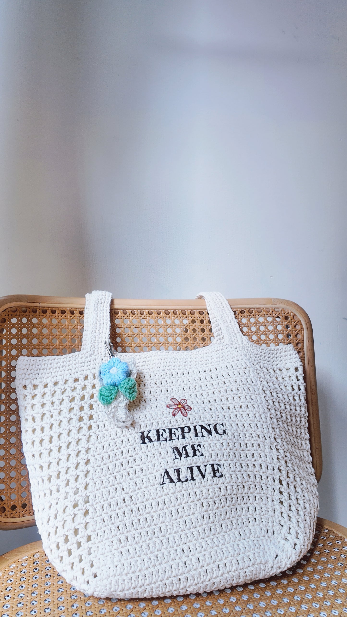 B.T.J. x DIMS 刺繡編織Totebag