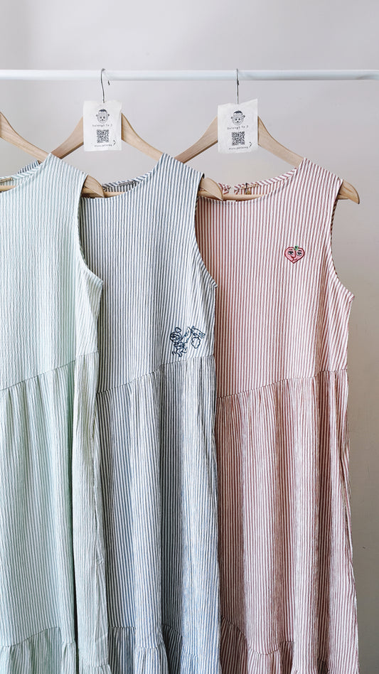 自家製-皺皺直間蛋糕連身裙