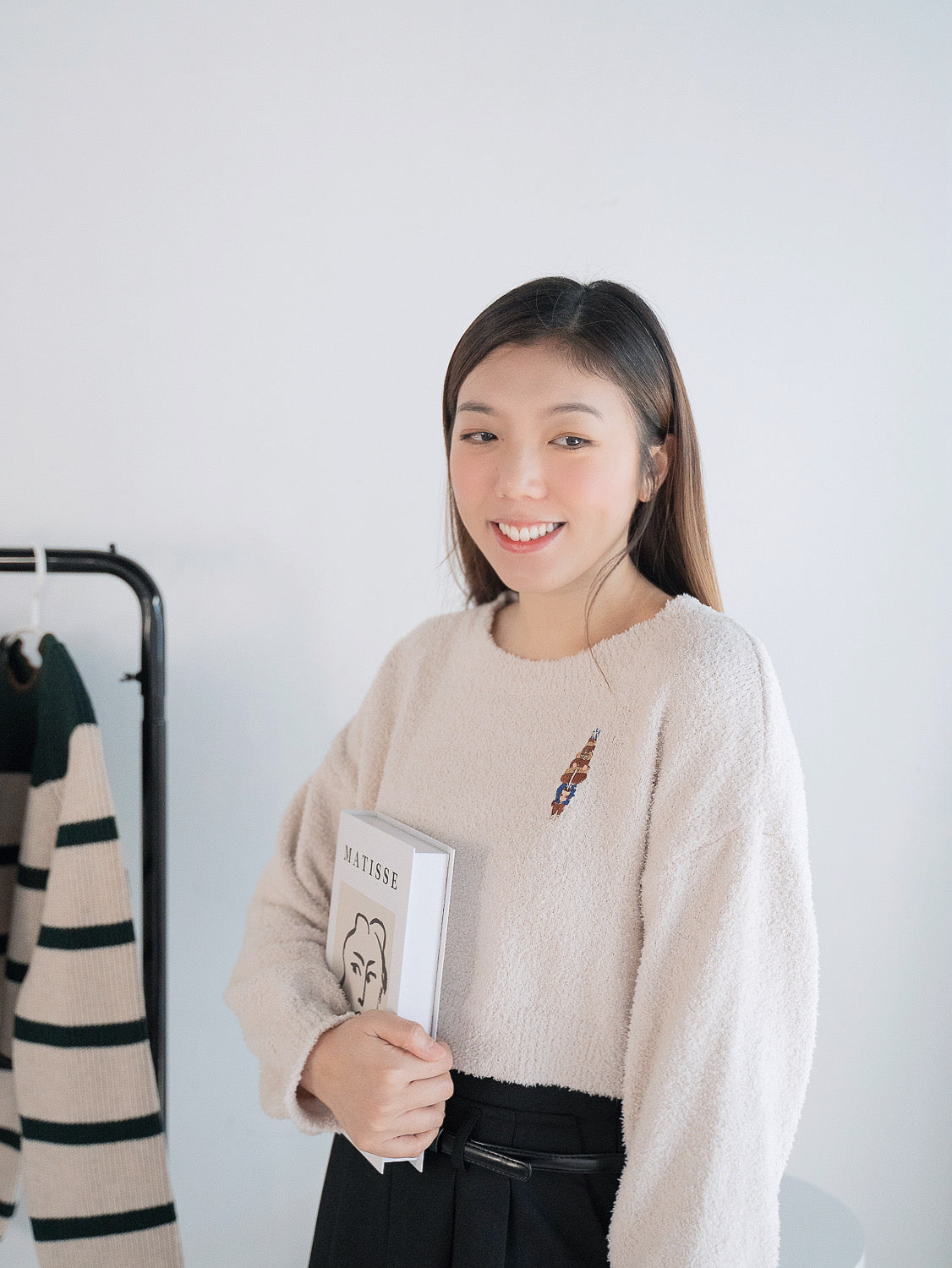 毛巾感棉花糖針織上衣