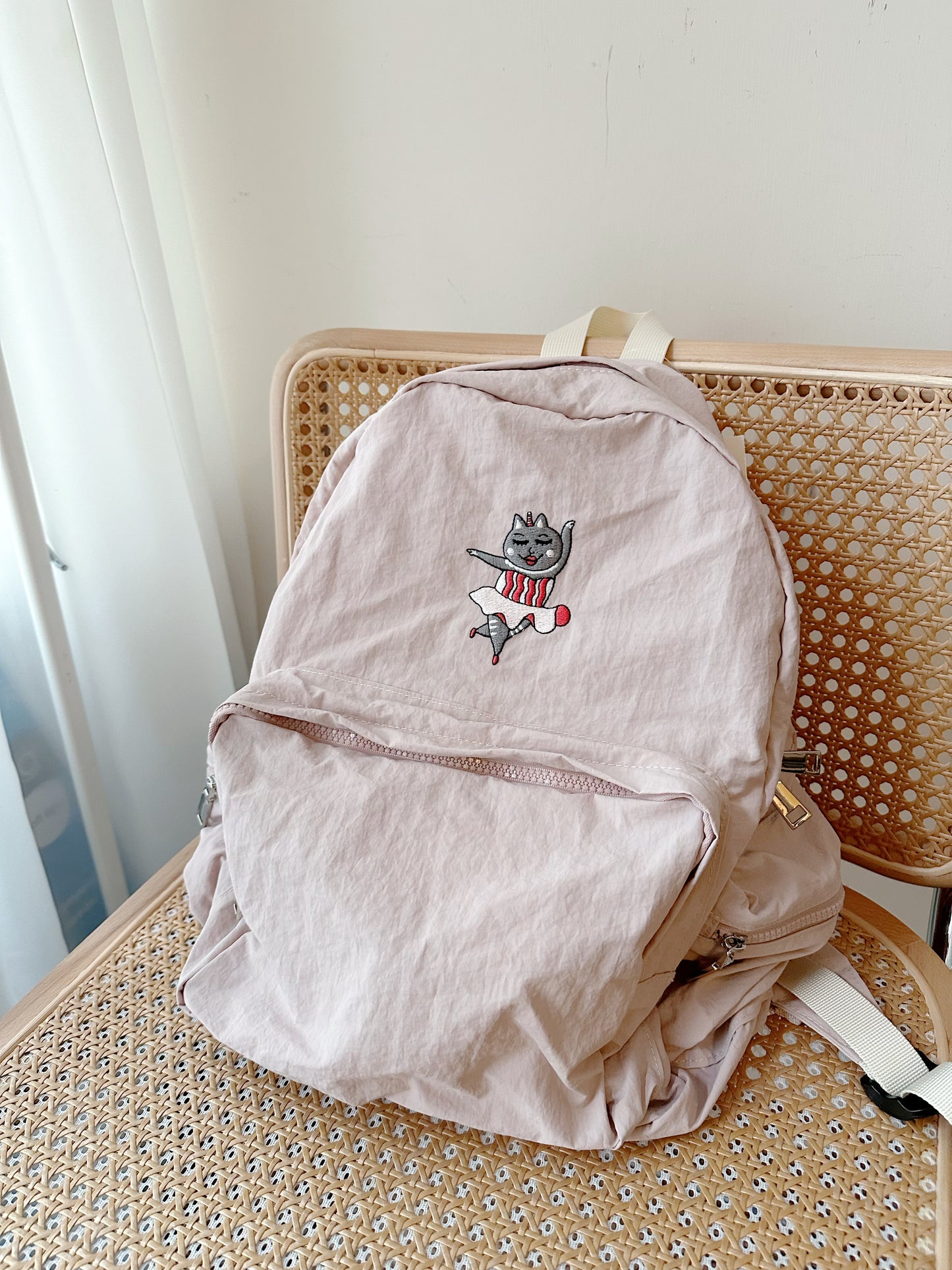 簡約輕便刺繡背包|自家刺繡圖案