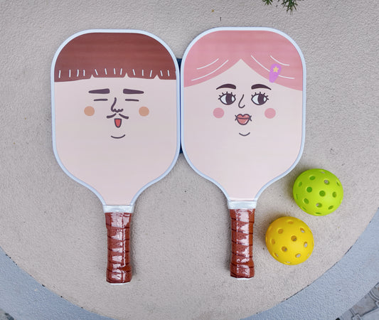 害羞叔叔 × 粉紅女孩 - Pickle Ball 球拍套裝