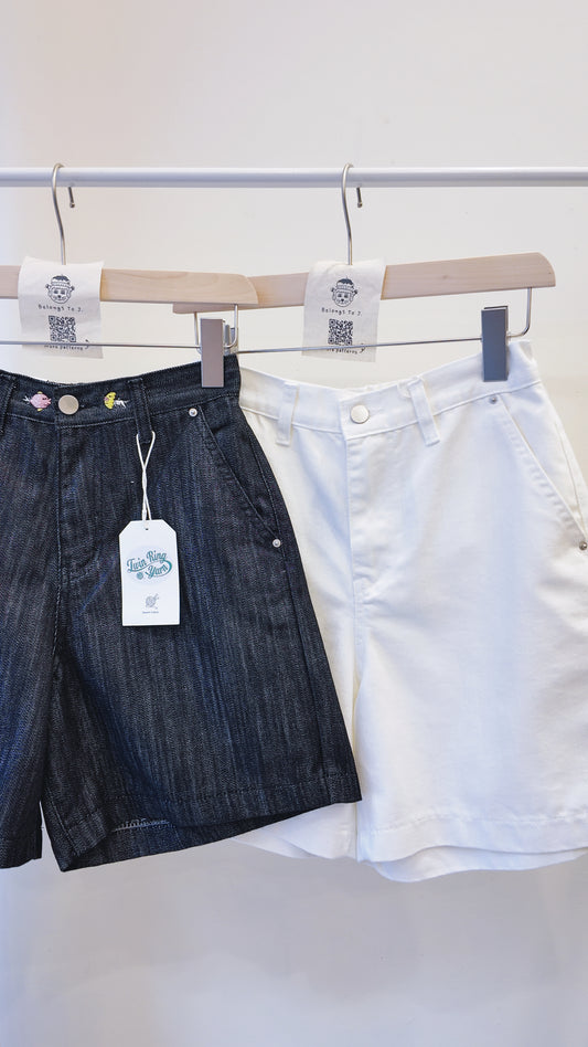 高腰顯瘦牛仔短褲