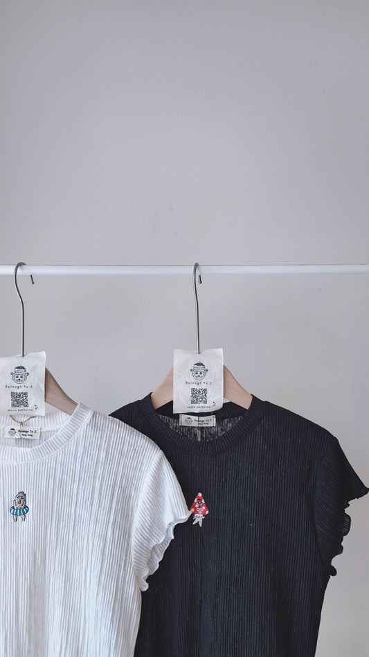 樹紋圓領短袖襯衫