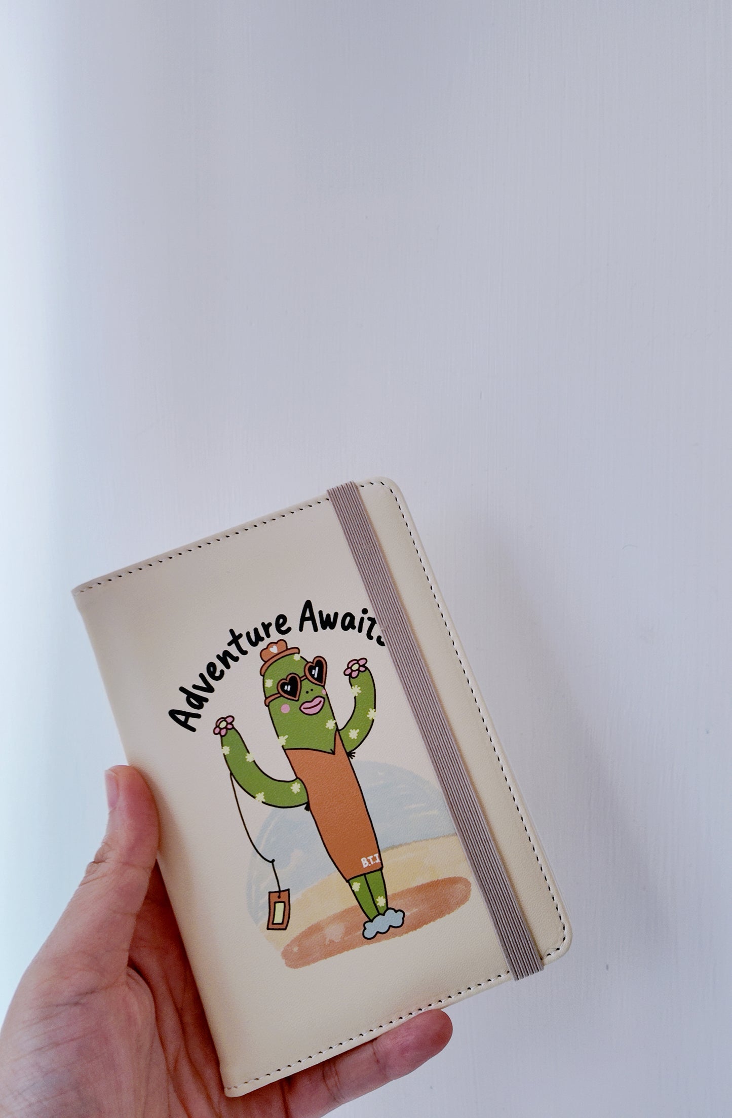 自家設計 仙人掌旅行護照套