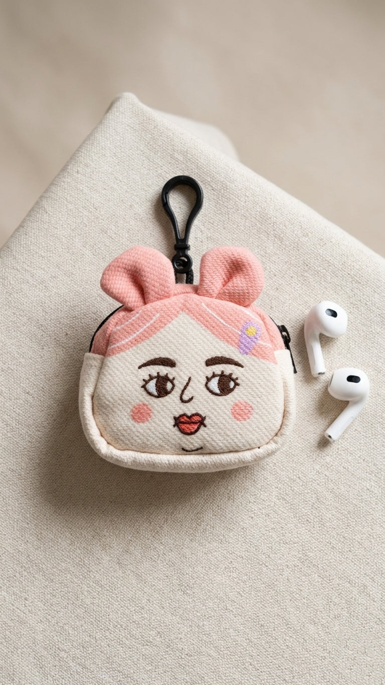 粉紅女孩 AirPods 袋/零錢包