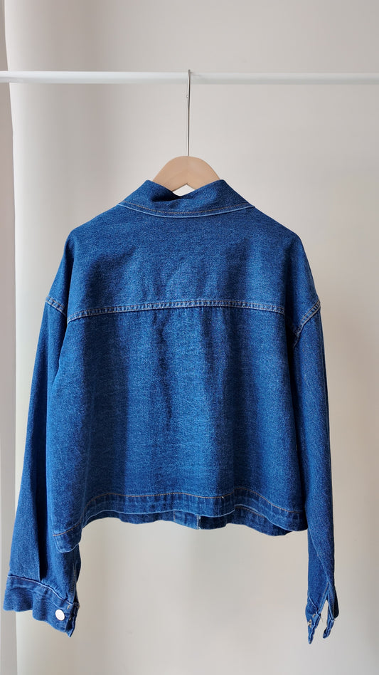 洗水雙口袋牛仔褸