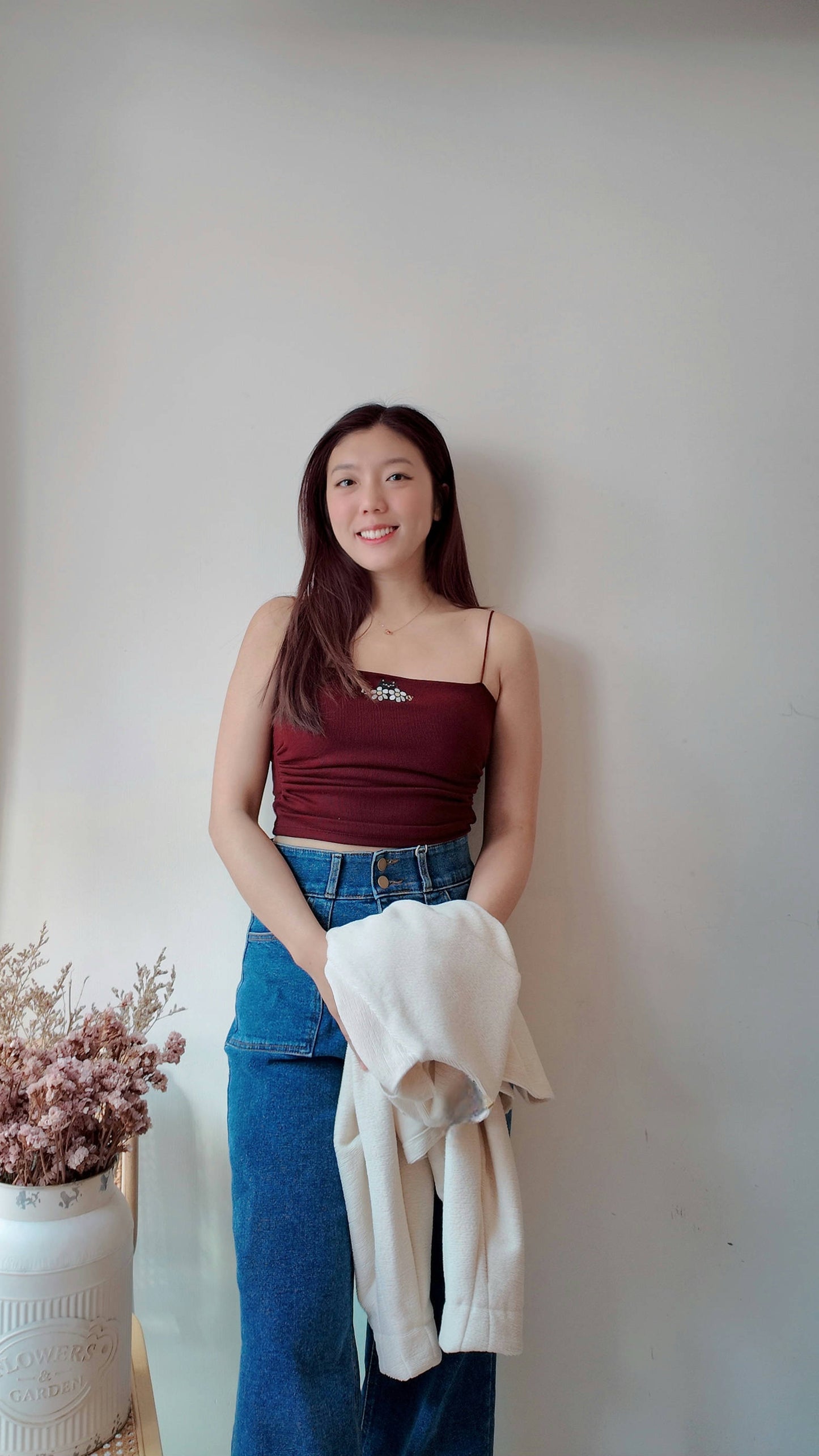 彈性側抓皺內膜毛背心(有胸墊)