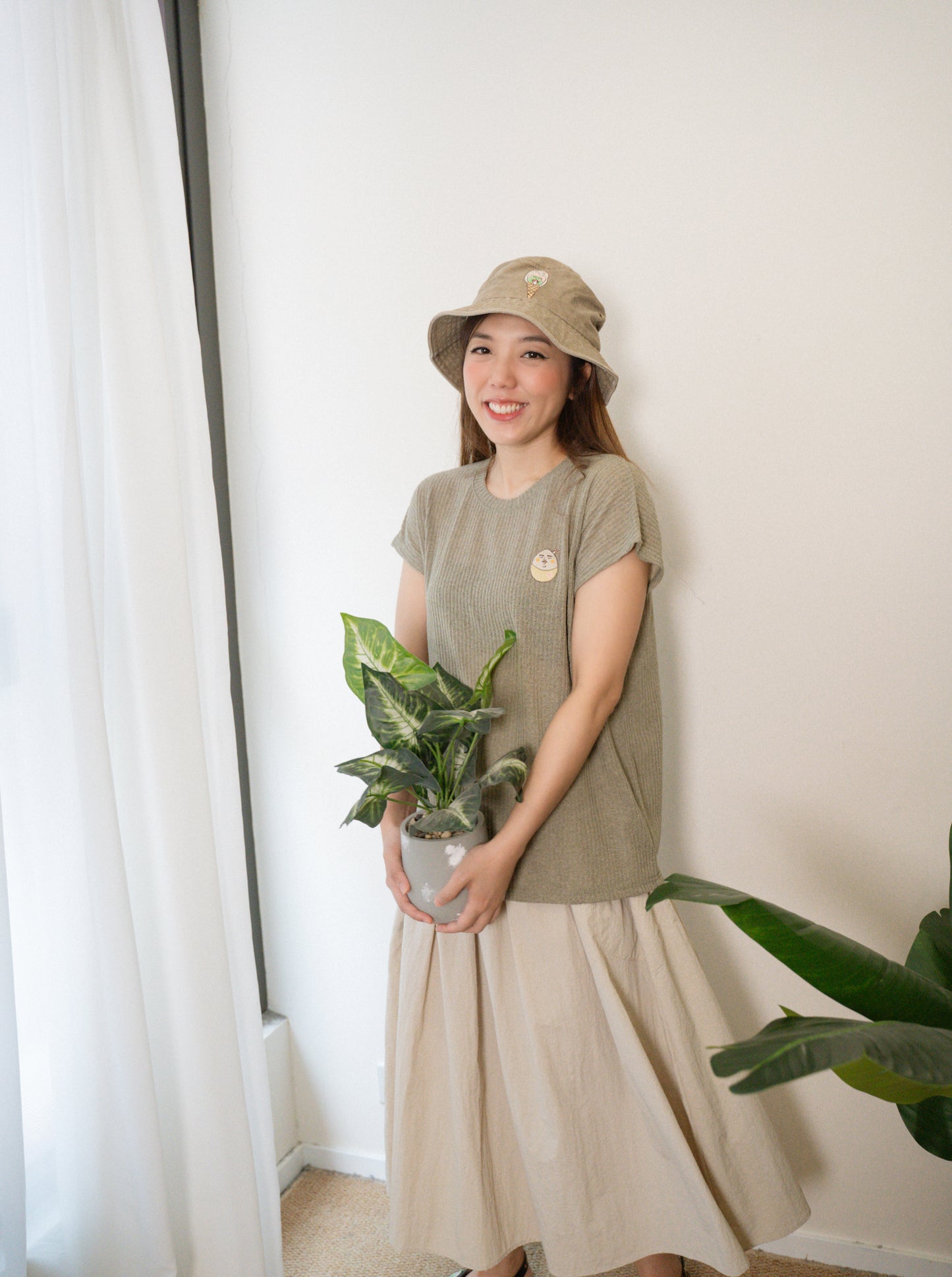 清涼輕透羅紋上衣