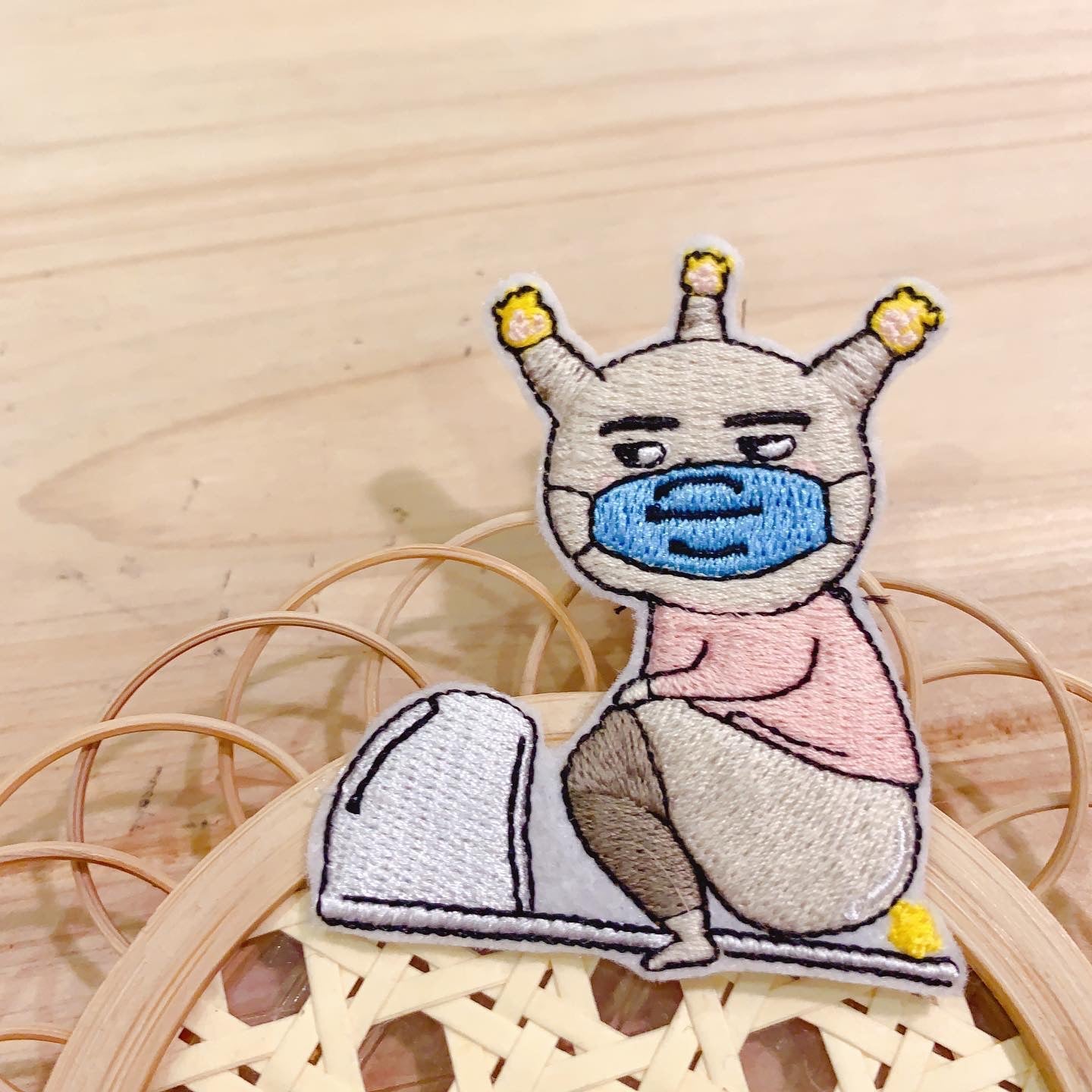 Popo Time 刺繡扣針/熨貼