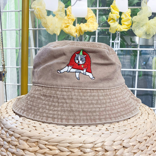 洗水布漁夫帽|自家刺繡圖案