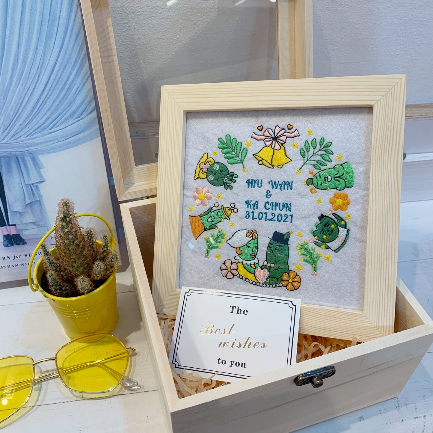 客製|結婚/週年/紀念刺繡框