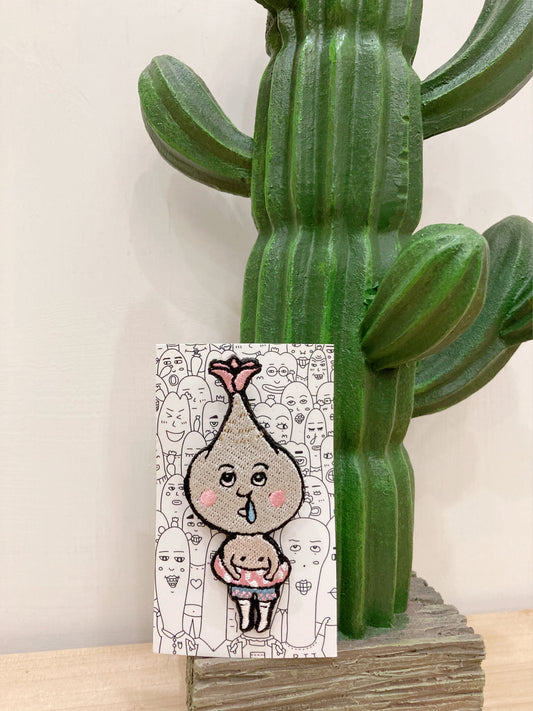 流鼻水的象牙君 刺繡扣針 / 熨貼