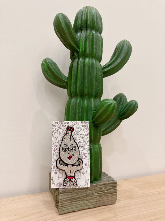 象牙君大隻仔 刺繡扣針 / 熨貼