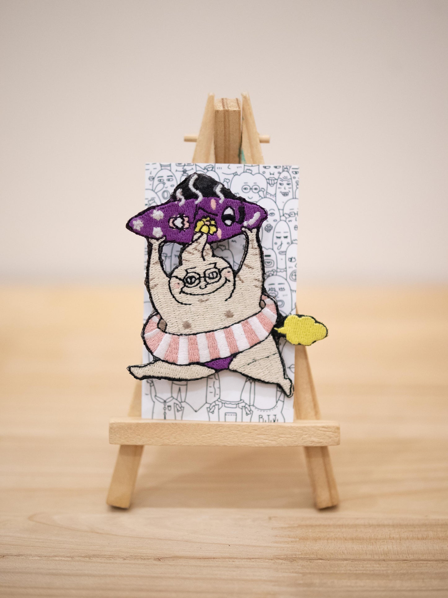 象牙宮與煨蕃薯 刺繡扣針/熨貼