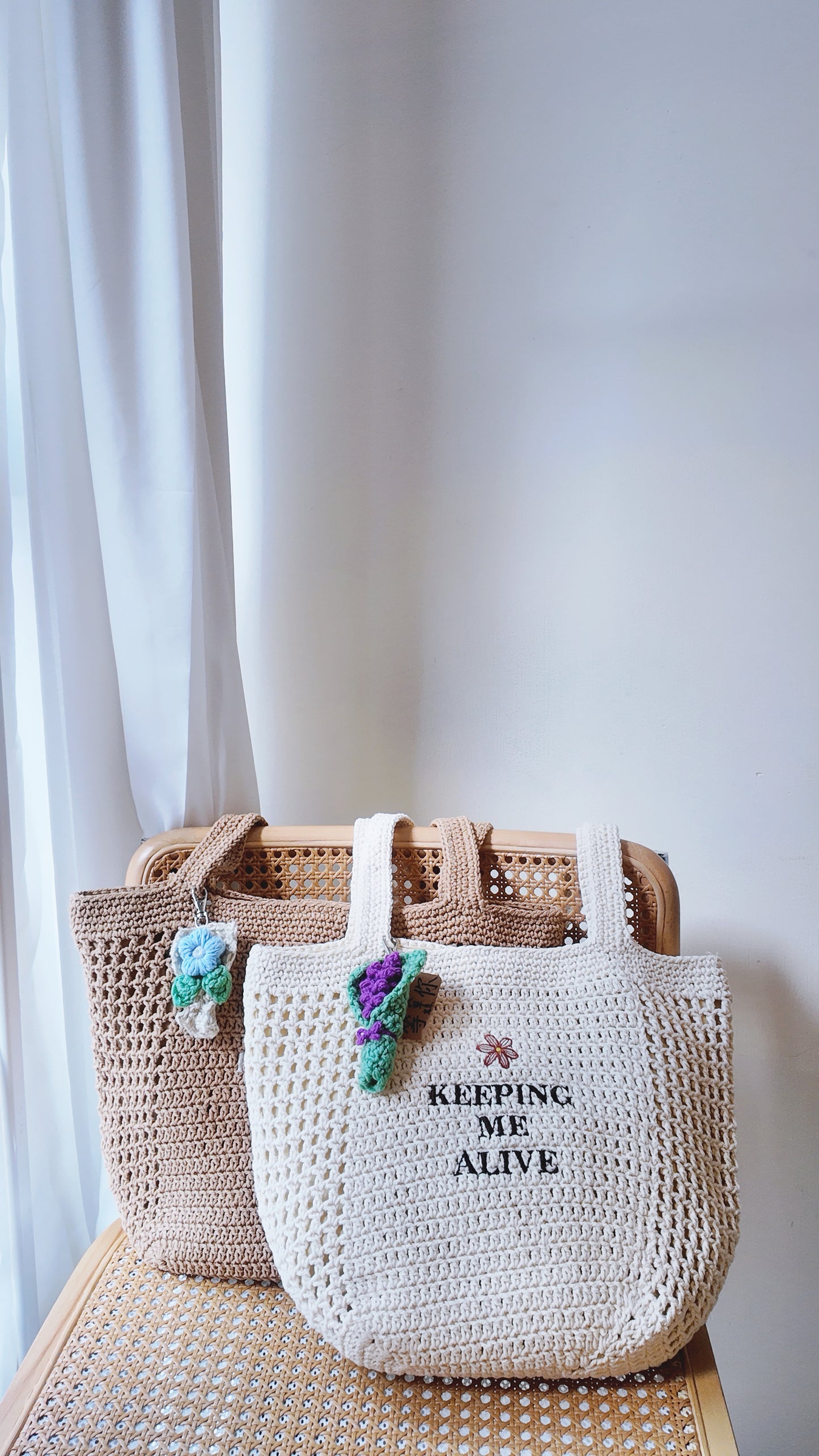 B.T.J. x DIMS 刺繡編織Totebag