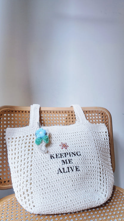 B.T.J. x DIMS 刺繡編織Totebag