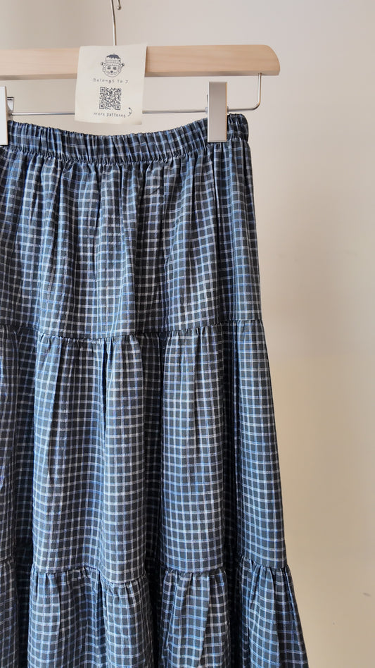 格仔蛋糕半截裙