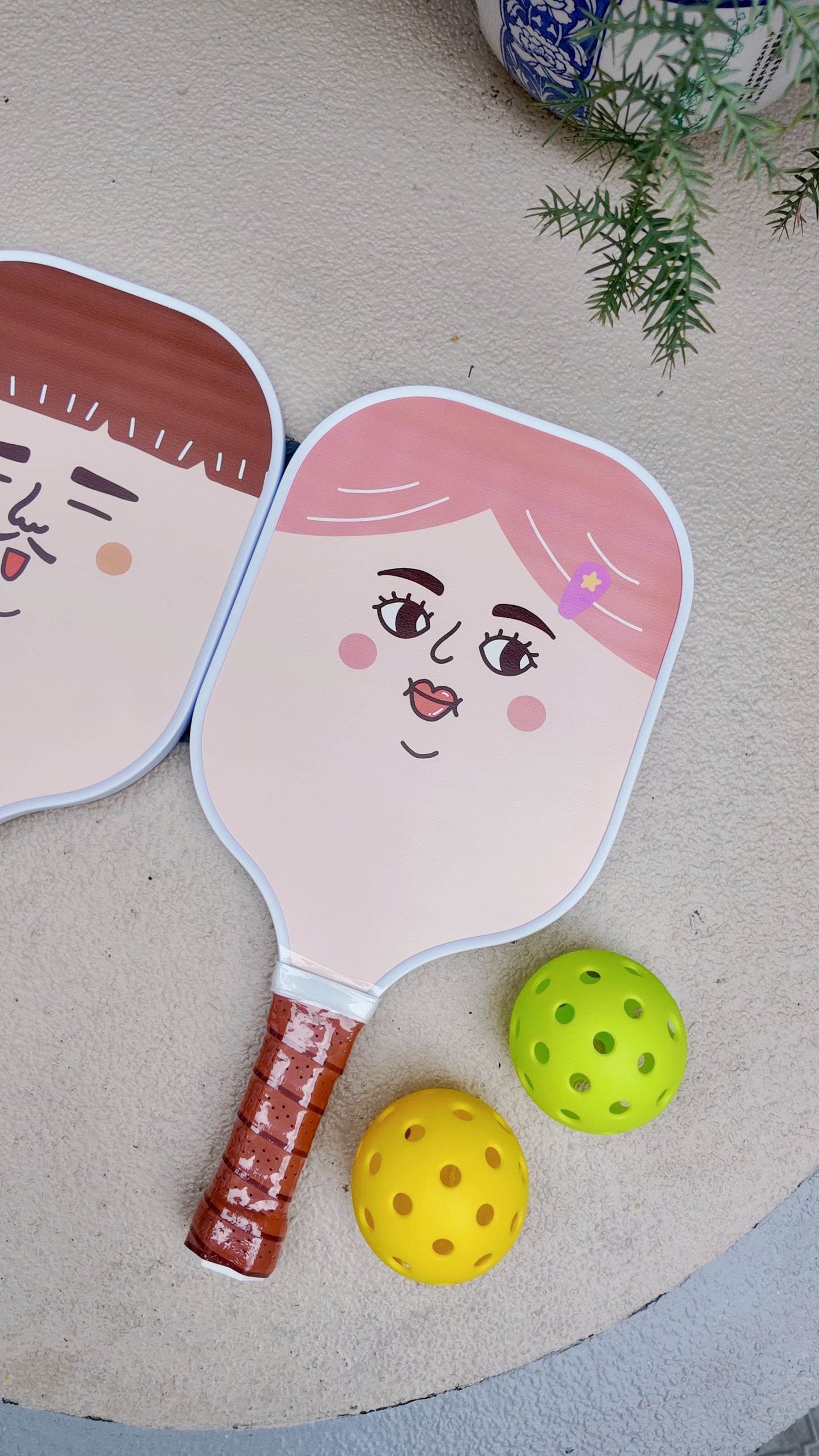 害羞叔叔 × 粉紅女孩 - Pickle Ball 球拍套裝