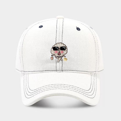 牛仔百搭刺繡 Cap帽｜自家刺繡圖案