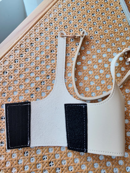 仿皮刺繡飲品袋