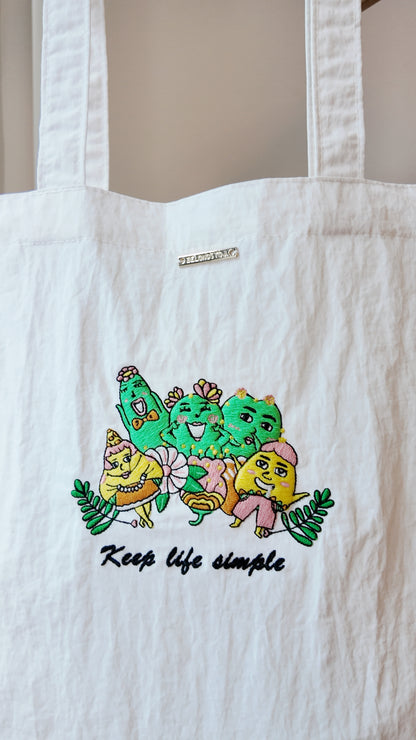 滑料Nylon長肩帶Totebag
