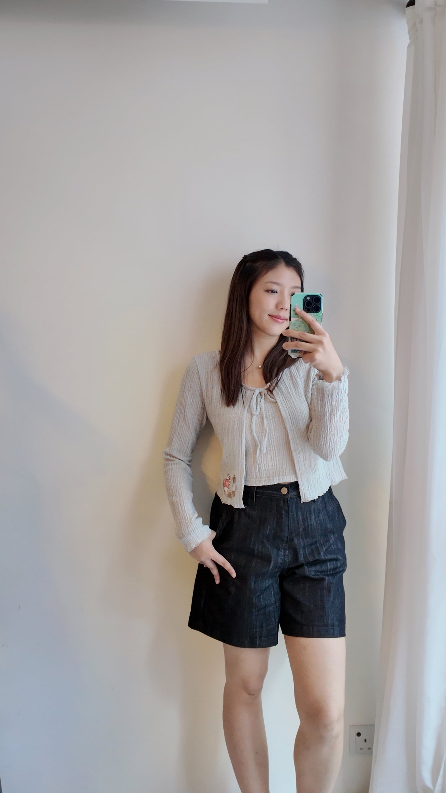 樹枝紋前綁帶真兩件上衣