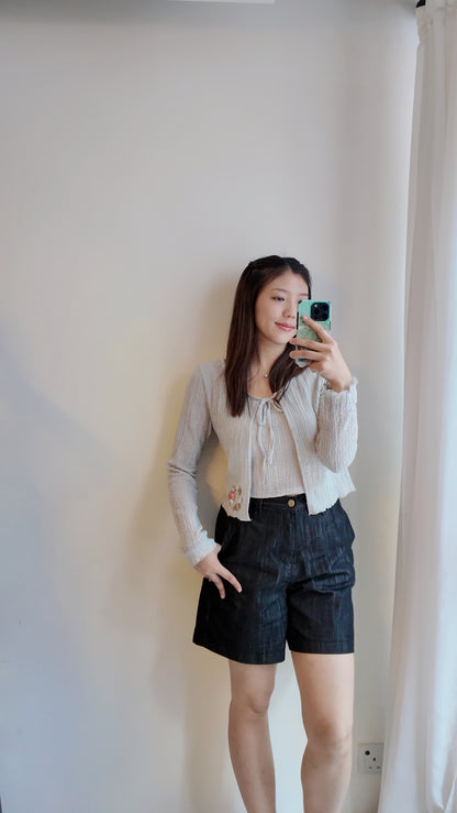 樹枝紋前綁帶真兩件上衣