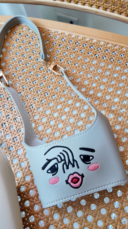 仿皮刺繡飲品袋