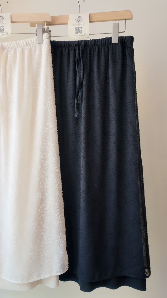 雙層蕾絲提花半截裙