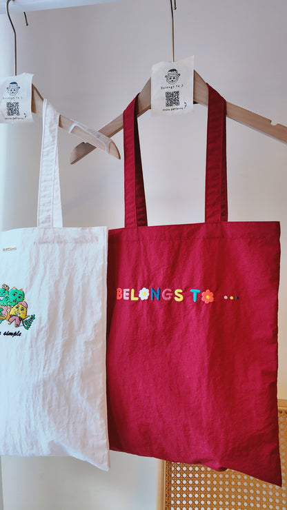 滑料Nylon長肩帶Totebag