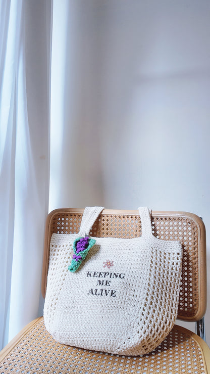 B.T.J. x DIMS 刺繡編織Totebag