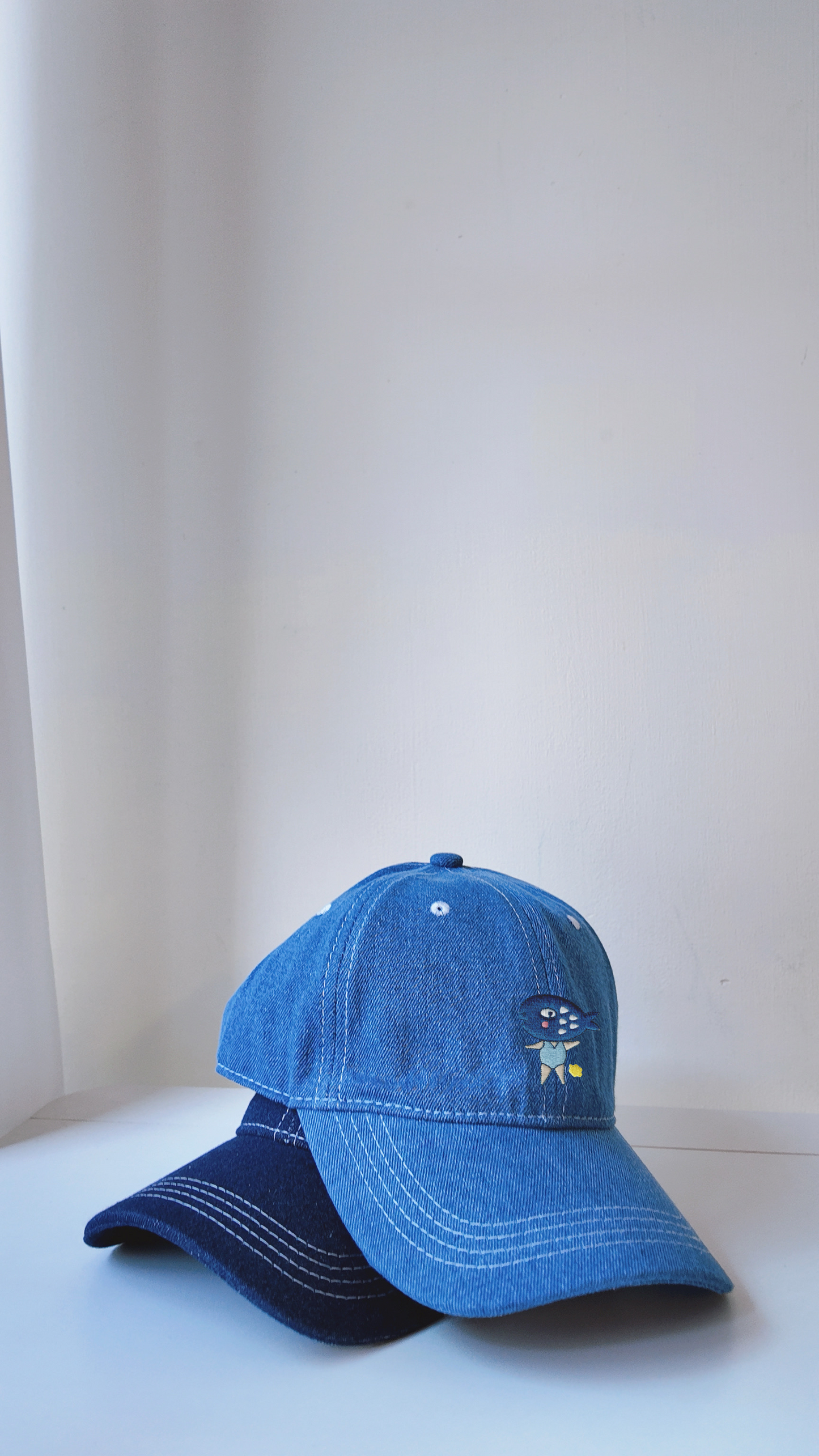 牛仔百搭刺繡 Cap帽｜自家刺繡圖案