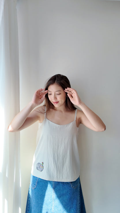 簡約V領吊帶背心
