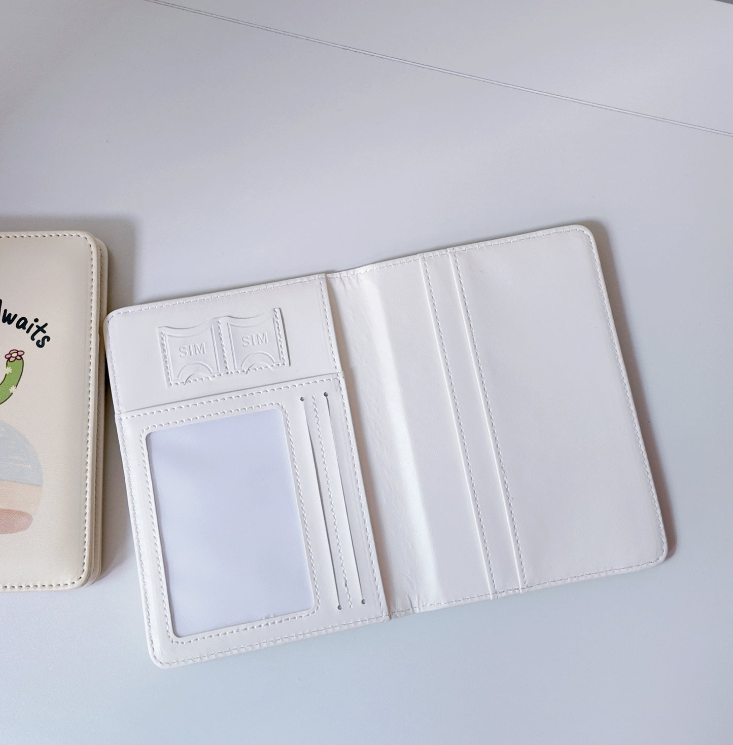 自家設計 仙人掌旅行護照套