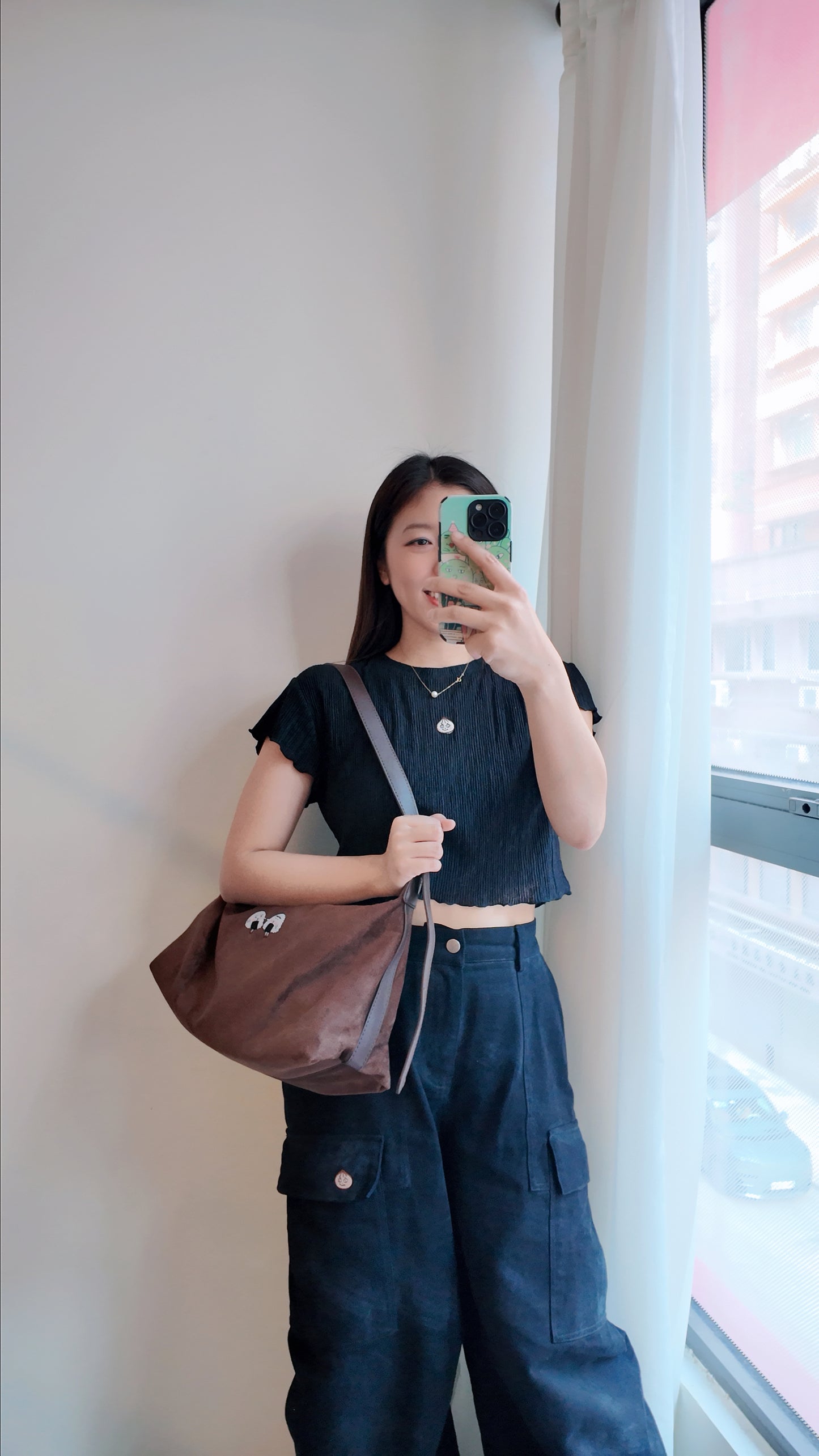 麂皮側揹水餃袋