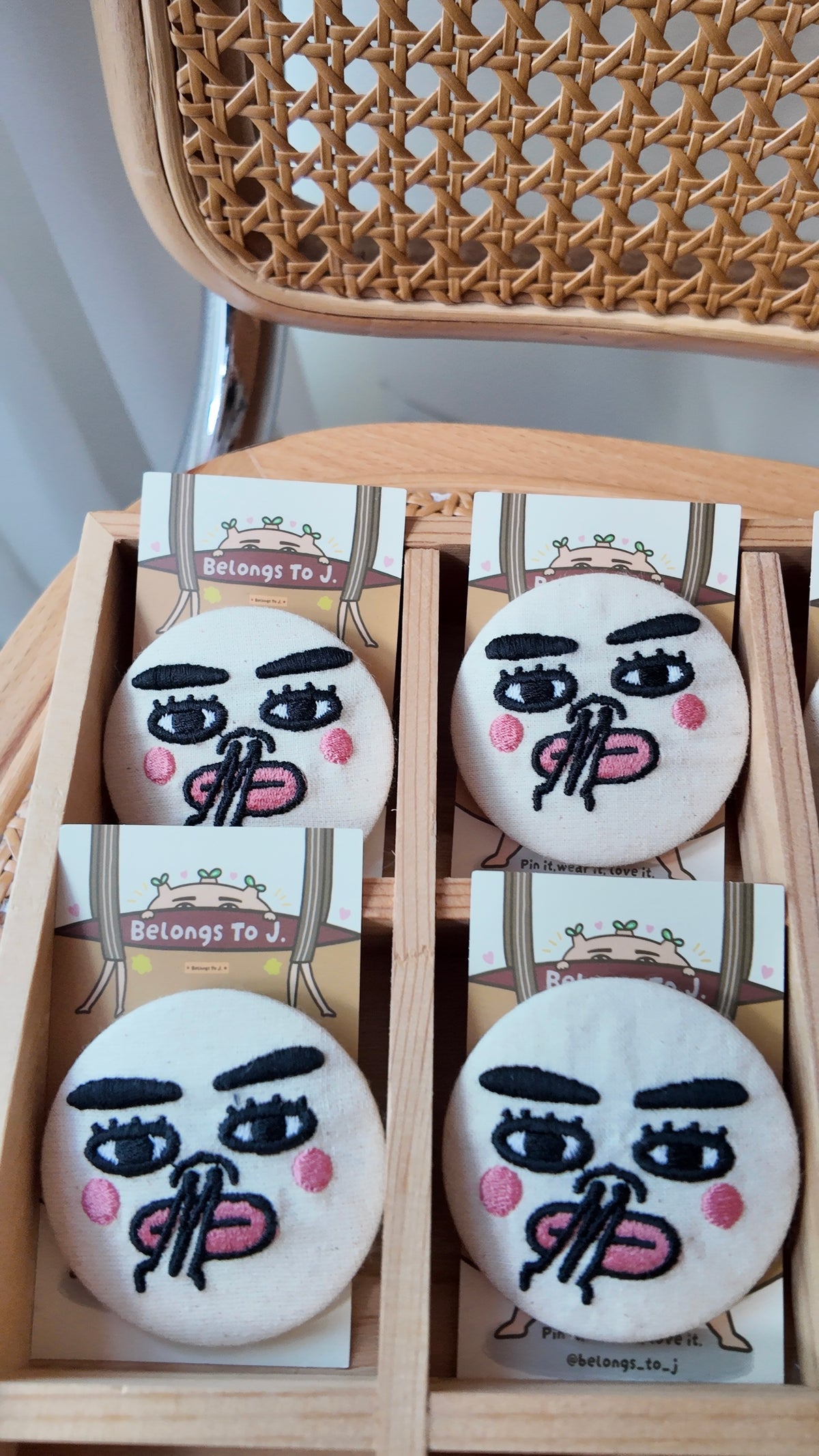 自家製「差鼻系列」刺繡圓章