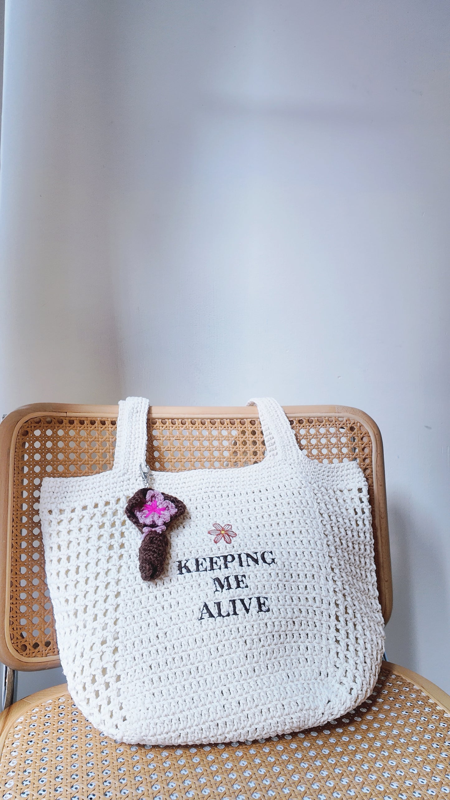 B.T.J. x DIMS 刺繡編織Totebag