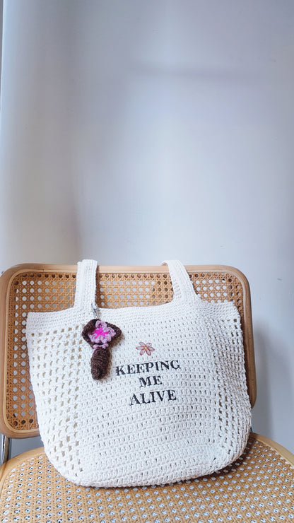 B.T.J. x DIMS 刺繡編織Totebag