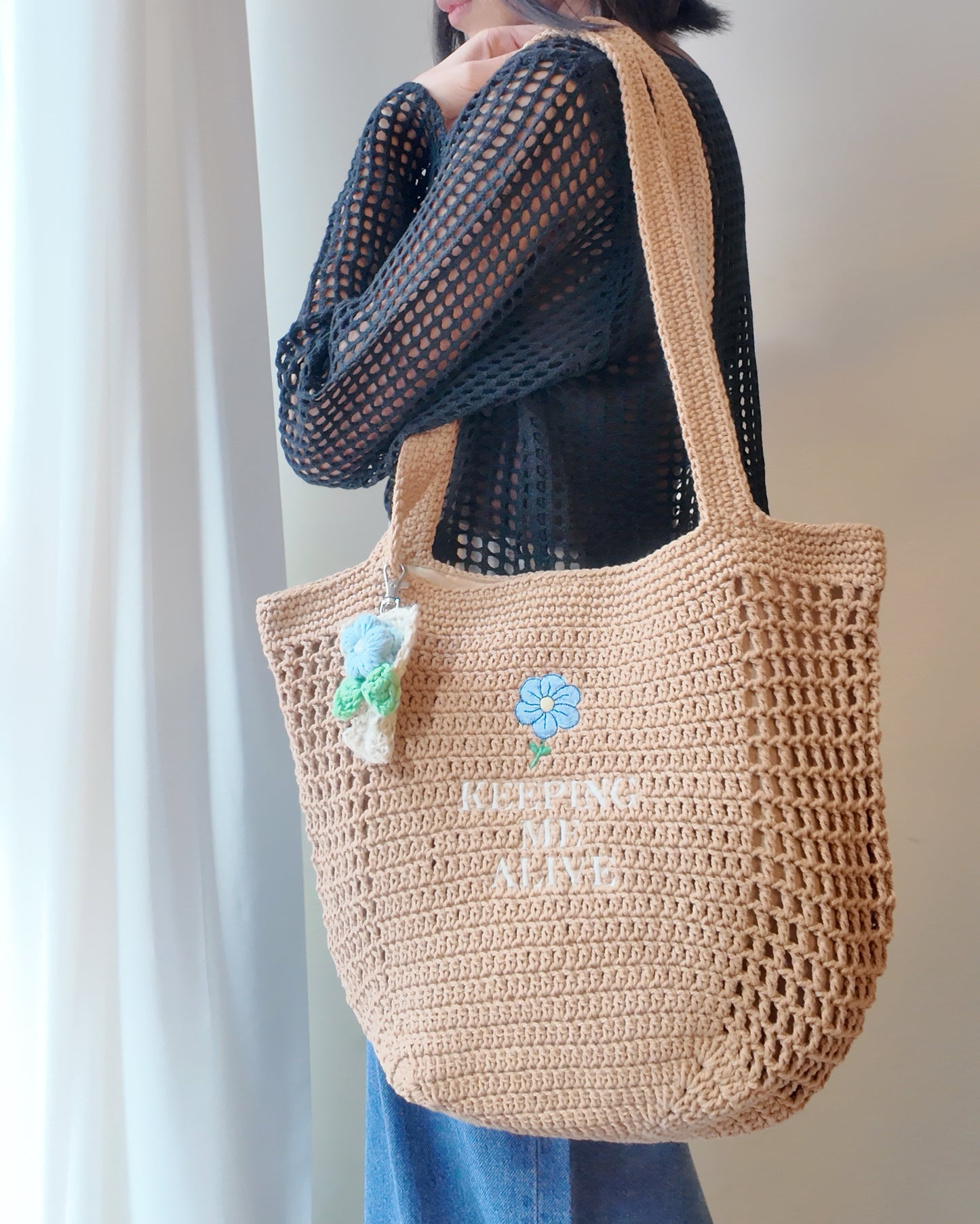B.T.J. x DIMS 刺繡編織Totebag