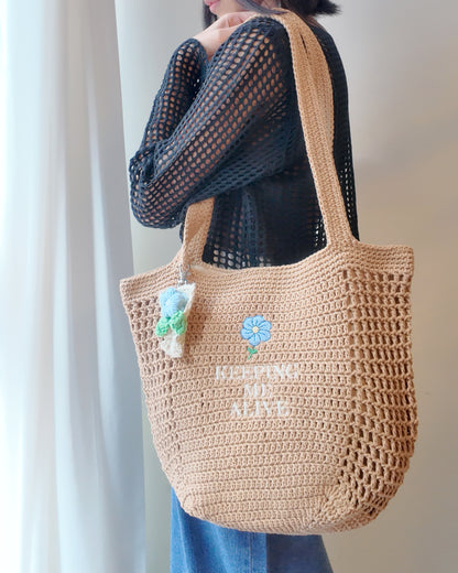 B.T.J. x DIMS 刺繡編織Totebag