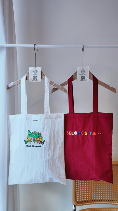滑料Nylon長肩帶Totebag