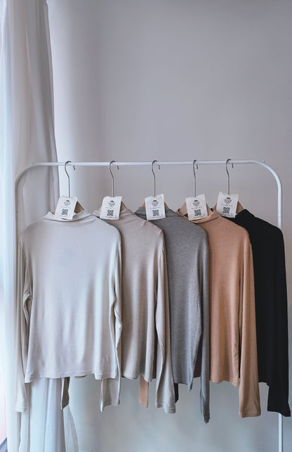 棉花糖小高領上衣