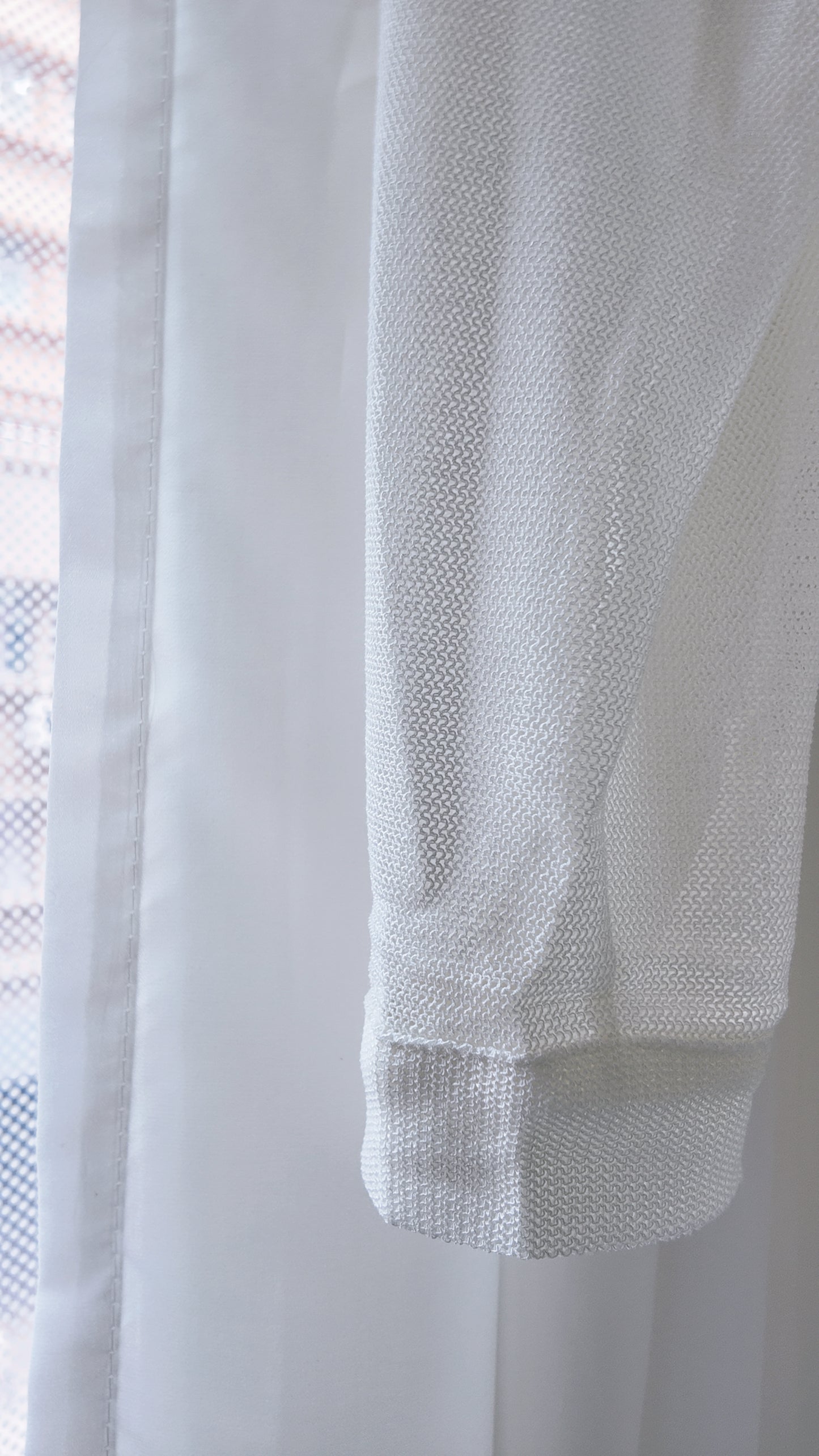 雙拉鏈翻領微透膚外套