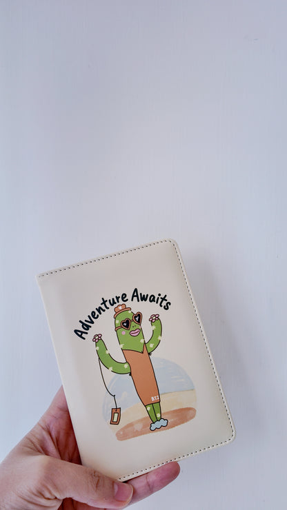 自家設計 仙人掌旅行護照套