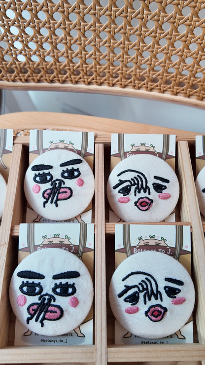 自家製「差鼻系列」刺繡圓章