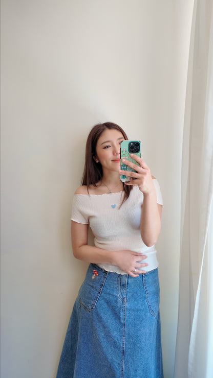 闊領樹紋短袖上衣