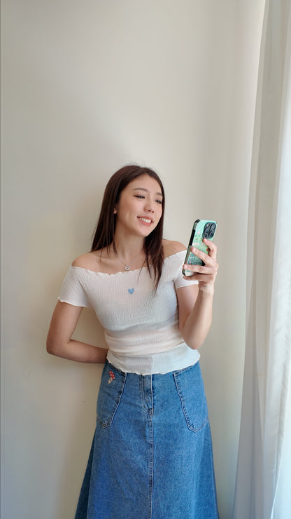 闊領樹紋短袖上衣