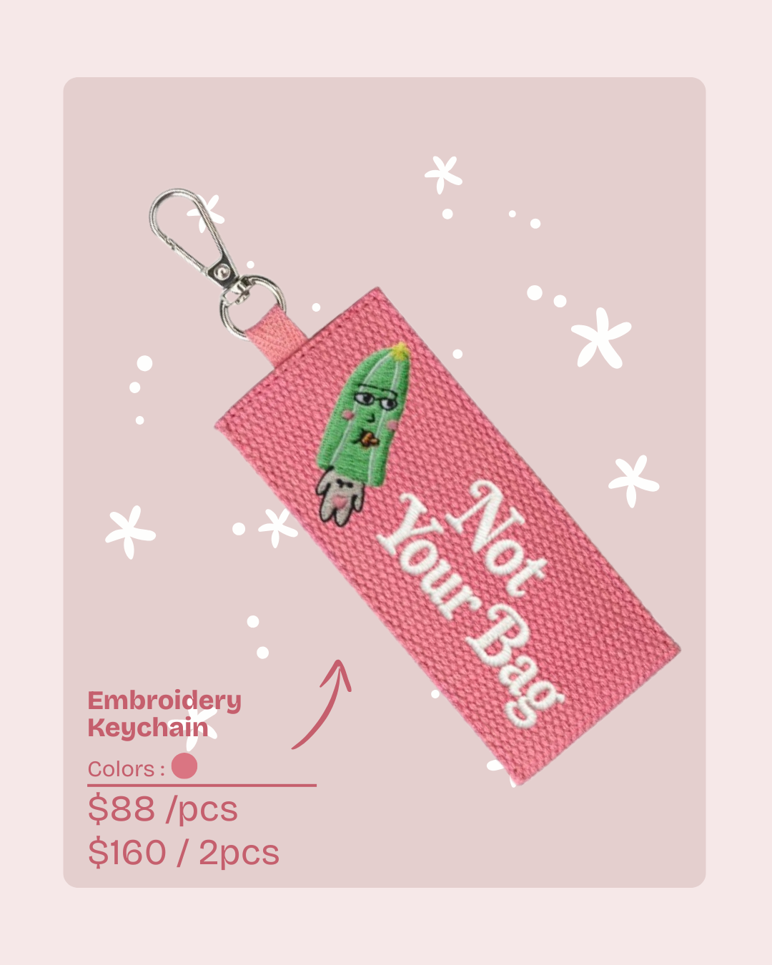 Belongs To J. 原創刺繡鎖匙扣掛帶