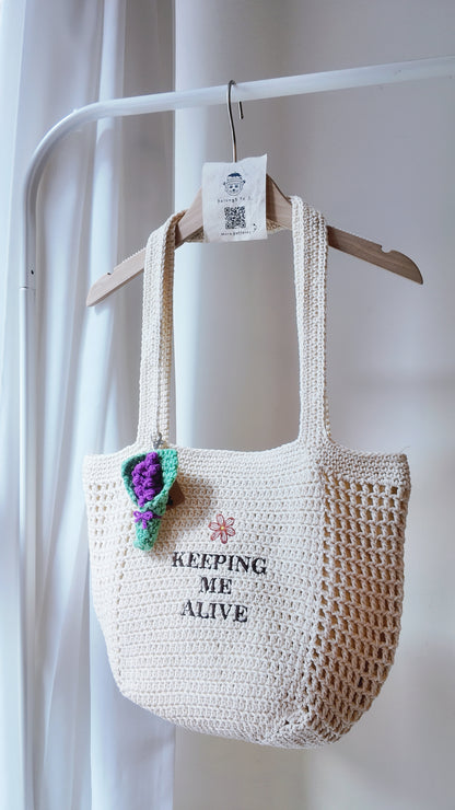 B.T.J. x DIMS 刺繡編織Totebag