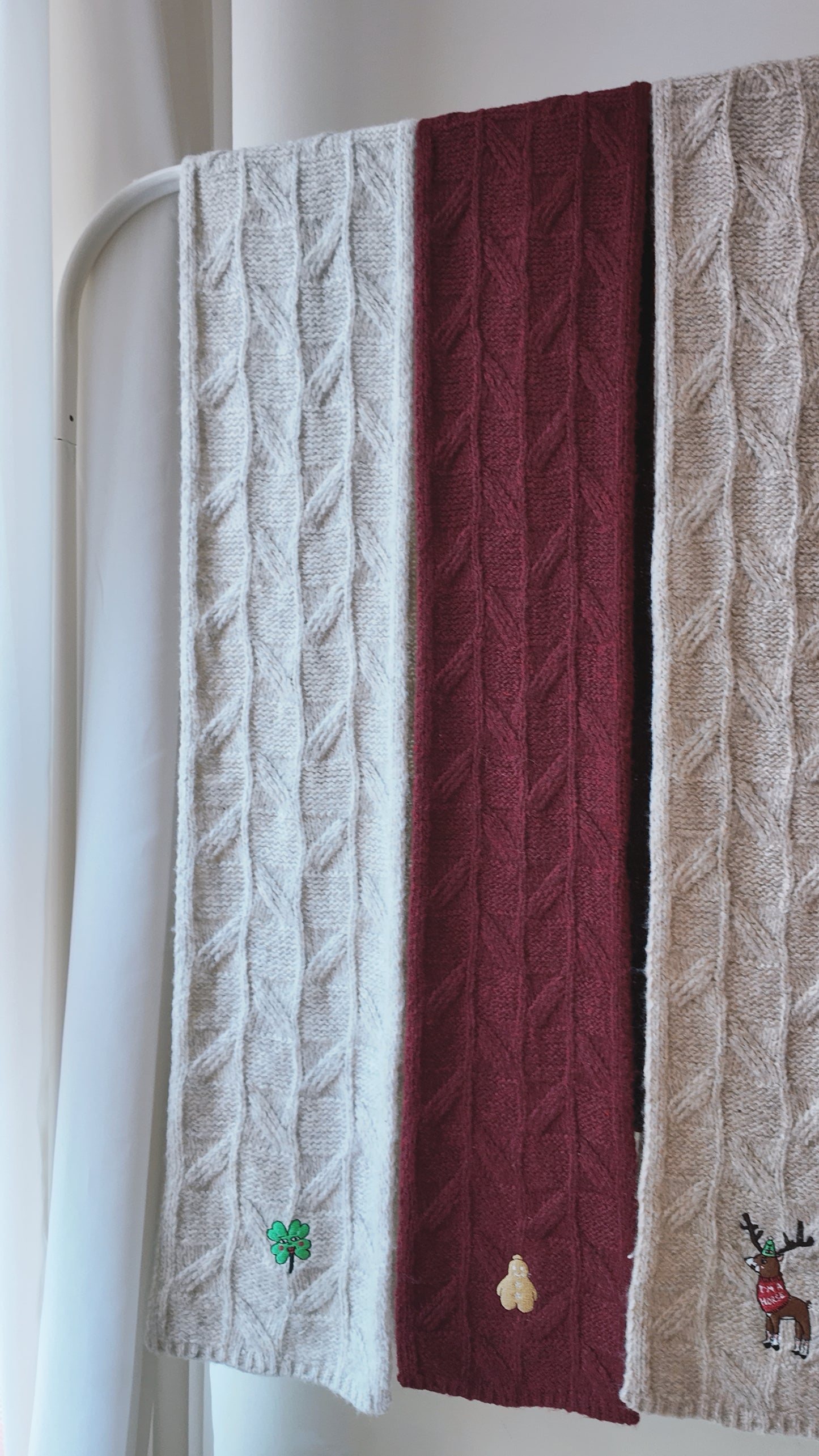 糯軟麻花針織頸巾